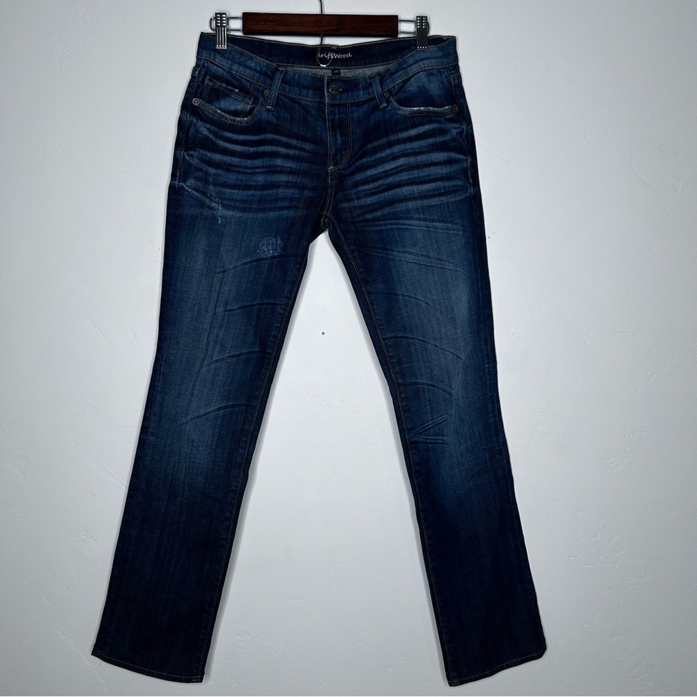 DRIFTWOOD Skinny Denim Jeans Size 28 Mid Rise Lightly Distressed Blue Jeans Boho